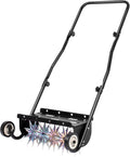 Suchtale 18-Inch Push Spike Aerator, Heavy Duty Rolling Lawn Aerator, Rotary Spike Lawn Aerator, Manual Aeration Equipment with Steel Handle, Suitable for Lawns, Garden, and Yard Grass Aeration