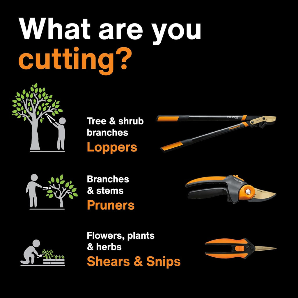 Fiskars Bypass Pruning Shears, 5/8" Cut Capacity Garden Clippers