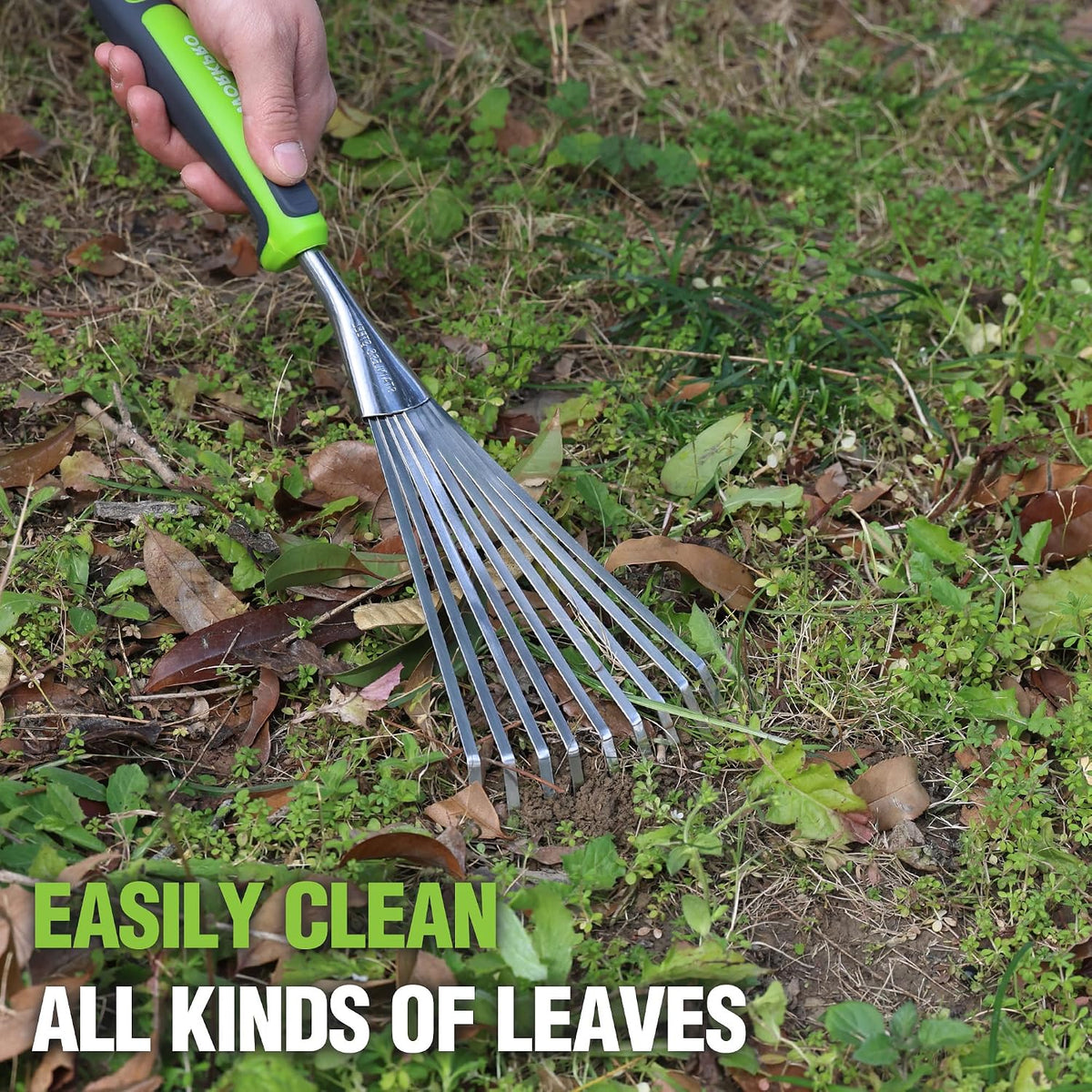 WORKPRO 16" Hand Rake, Garden Rake with Soft Handle