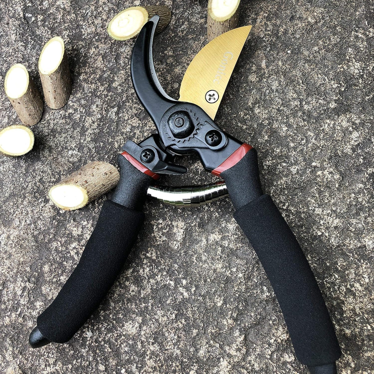 gonicc 8" Professional Premium Bypass Titanium Pruning Shears(GPPS-1003)